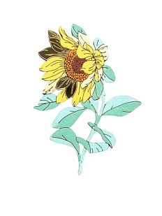 Брошь «Подсолнух», желтый