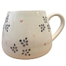 Кружка ручной работы Slowday Ceramics с голубыми цветами и сердечками, полуфарфор, 250 мл, превью фото 2