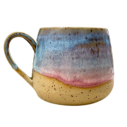 Кружка ручной работы Рассвет «Капелька», розово-голубая, керамика, 250 мл, фото 3.