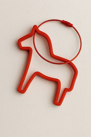 Брелок, обвес на сумку DARI DARI «Лошадка», красный, 6 см, фото 1.