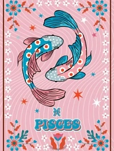 3D Стикер на телефон со знаком зодиака «Рыбы», объёмный