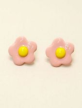 Серёжки-гвоздики Радость Рядом «Цветочки», полимерная глина, светло-розовые