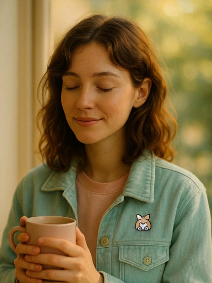 Металлический пин WAF WAF «Мини корги», фото 6.