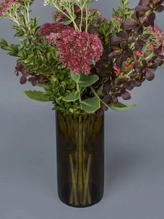 Ваза из винной бутылки «Магнум», оливковая, 21 см