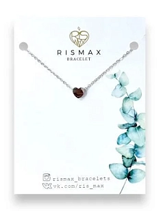 Подвеска ручной работы на цепочке с сердцем, нержавеющая сталь