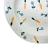 Тарелка ручной работы Slowday Ceramics с морковками и сиреневыми цветочками «Винтаж», керамика, 20 см, превью фото 3