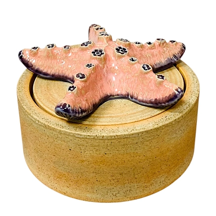 Шкатулка «Морская звезда», 10 см, керамика, фото 1.