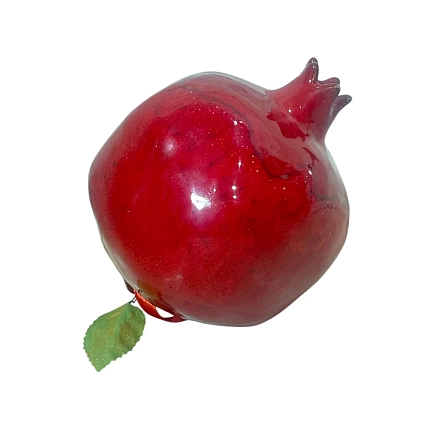 Керамический Гранат Керумбия для интерьера ручной работы, бордовый, 8 см, фото 1.