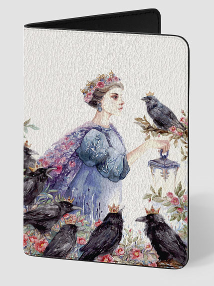 Обложка на паспорт «Королева с воронами», Оксана Викторова, фото 1.