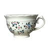 Чайная пара ручной работы Slowday Ceramics в синие и красные розочки «Винтаж», полуфарфор, 250 мл, превью фото 2