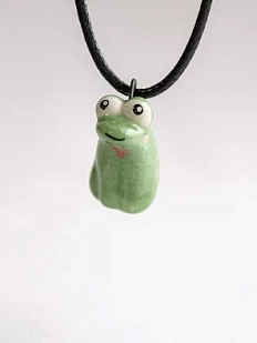 Подвеска ручной работы Боттери керамика «Лягушонок»‎, керамика