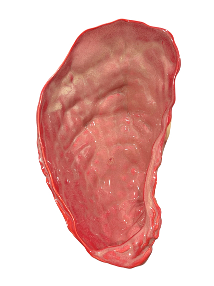 Глубокая тарелка устрица ручной работы VELES «Поцелуй Арвен», фарфор, 680 мл, розовый, фото 6.