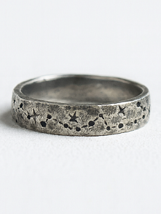 Кольцо из нейзильбера «Звездное небо»