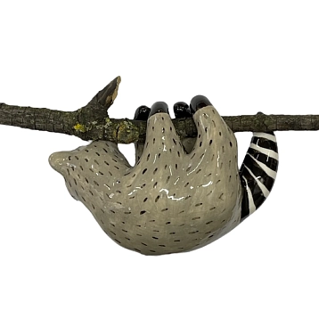 Керамическая подвеска Мама Черепаха интерьерная «Енотик», серый, фото 3.