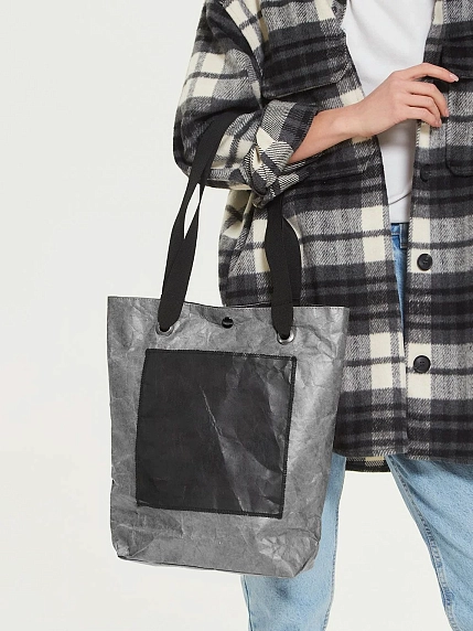 Сумка Ranzel Bags «Monty Gray», тайвек, серая, фото 2.