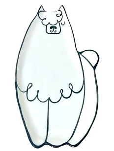 Тарелка ручной работы «Лама No drama», разноцветная, полуфарфор, 25 см