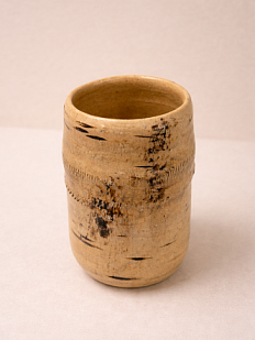 Стакан ручной работы Русы Косы «Берёза», бежевый, керамика, 350 мл