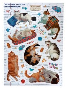 Стикерпак «Сонные котики», А6