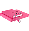 Подарочный набор с ежедневником «President» и ручкой, розовый, превью фото 2