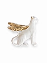 Брошь ручной работы Фарфор Булыгина «Гепард», бело-золотистая, превью фото 2
