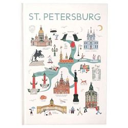 Блокнот «Туристическая карта Петербурга», А5