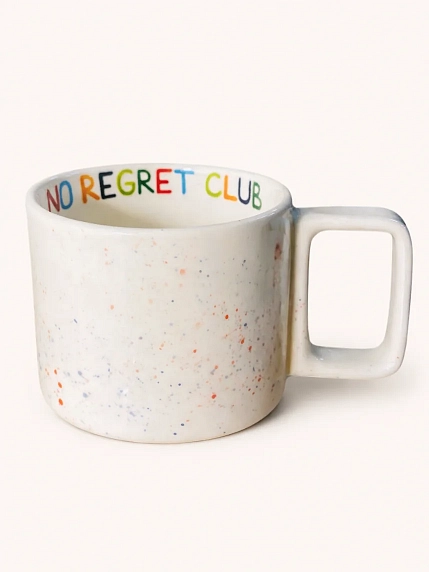 Кружка ручной работы РУКИ В ГЛИНЕ «No regret club», керамика, 450 мл, фото 1.