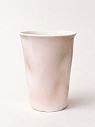 Мятый стакан ручной работы светло-розовый, керамика, 200 мл, превью фото 1