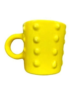 Кружка ручной работы «В пупырку», жёлтая, керамика, 150 мл