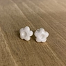 Серьги Августа «Белые цветочки», фарфор, превью фото 6