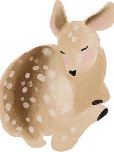 3D Большой стикер на телефон «Оленёнок», объёмный, 5 см