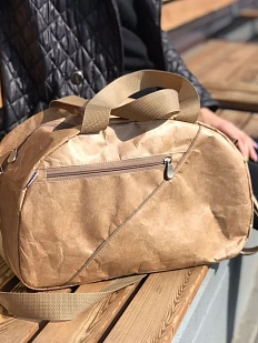 Сумка Ranzel Bags «Hunty Kraft», крафт, тайвек, бежевая