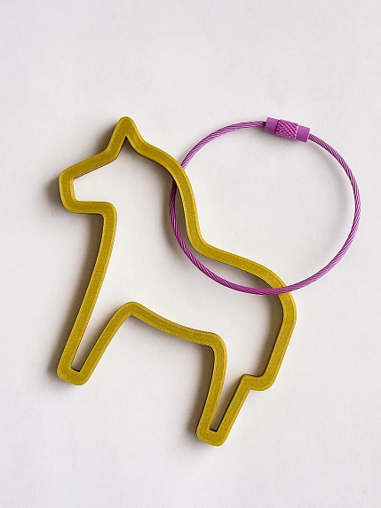 Брелок, обвес на сумку DARI DARI «Лошадка», тёмно-золотистый, 7 см, фото 3.