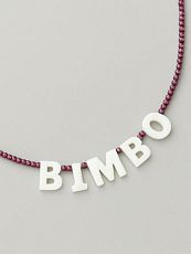 Чокер ручной работы с надписью перламутровыми бусинами «Bimbo», бисер, розовый