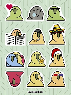 Стикерпак «Party Parrot»
