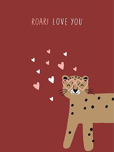 Открытка «Леопард Love you»