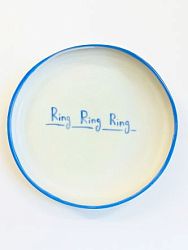 Тарелка ручной работы «Ring Ring Ring», керамика, 15 см