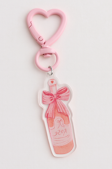 Брелок «Розовое шампанское», 5 см, фото 2.