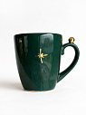 Кружка ручной работы NF ceramics «Когда мне грустно, я колдую», тёмно-зелёная, керамика, 400 мл, превью фото 2