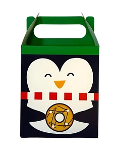 Подарочная коробка «Пингвинёнок», синяя