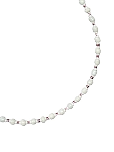 Чокер ручной работы с переливающимися граненными бусинами, белый