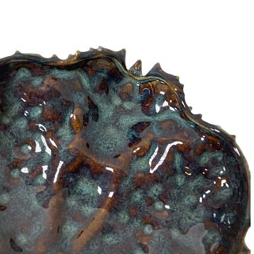 Тарелка ручной работы Голова краба VELES «Полночь Волшебства», фарфор, фото 3.