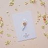 Брошь ручной работы Bulygin «Веточка», бело-серебристая, фарфор, превью фото 3