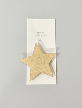 Бирка для подарка ВОЕ «Блестящая звезда», на прищепке, 7 см