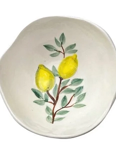 Пиала ручной работы Верба керамика «Лимоны», керамика, 9 см