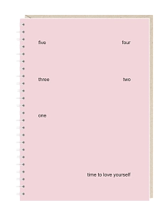 Блокнот на пружине Mitrozhe «Time to love yourself», А5, 50 листов, розовый