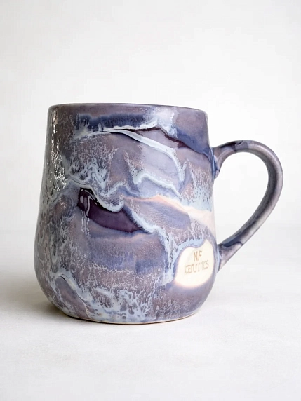 Кружка ручной работы Тата вытворяет/NF ceramics «Да, здесь 600 мл вина», 600 мл, фото 2.