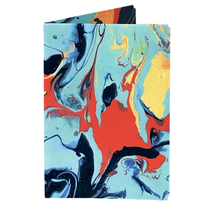 Обложка на паспорт New Wallet «New Woodstock», голубая, фото 1.