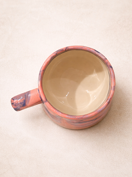 Кружка ручной работы NF ceramics «Fake it till you make it», фиолетовая, керамика, 600 мл, фото 4.