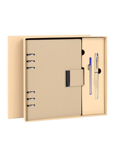 Подарочный набор с ежедневником и ручкой «President», бежевый