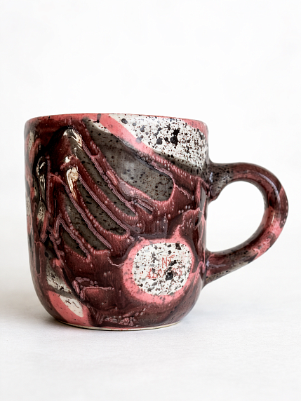 Кружка ручной работы NF ceramics «У меня лапки», розовая, керамика, 400 мл, фото 2.